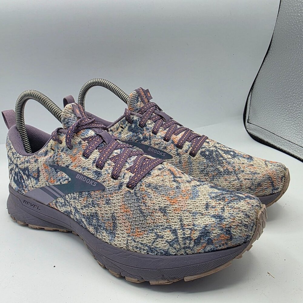 Brooks Revel 5 Womens Size 6.5 Purple Tie Dye Athletic Shoes Running 1203611B164